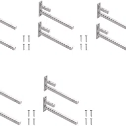 F Type Glass Shelf Bracket Square 4 Inches(10 pcs) 12 inches, 1.5 inch Shelf Bracket-11