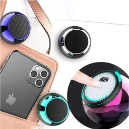DHAN GRD 2023 New Boost 4 Colorful Wireless Mini Electroplating Round Steel Speaker 10 W Bluetooth Speaker image 3