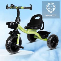 BABY TRICYCLE FOR KIDS GREEN AND BLACK COLOUR FOR KIDS AND BABY GREEN BASKET MODEL 03 Tricycle-21