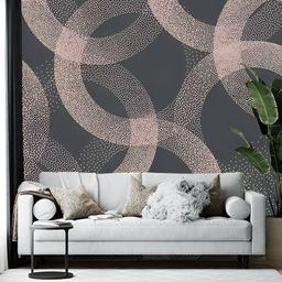 Wallpics Grey & Pink Printed Self-Adhesive Wall Sticker-20