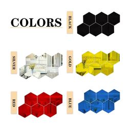 WallDaddy Grey 16 Pieces Self-Adhesive Square Mirror Wall Stickers-32