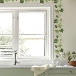 Asian royal Green Printed Self-Adhesive Wall Sticker-image-49