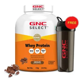 GNC Select Whey Protein, 4.4 lb Chocolate (with Shaker)-picture-6