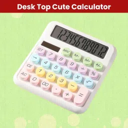 Desktop Calculator, 12-Digit Large LCD and Large Buttons for Office, Homes E180 Basic Calculator-48