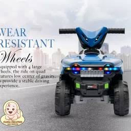 panda creation Battery Operated Musical Ride on Car for 3 to 8 Year Kids with Foot Accelerator Backrest & Music Button Tricycle image 3