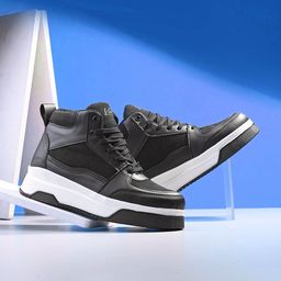 knoos Women Colourblocked High-Top Sneakers-30