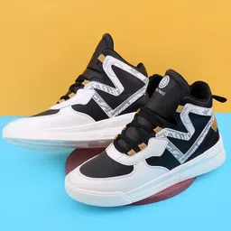 bacca bucci Men Skyline Chunk Colourblocked Athletic Futuristic Mid-Top Sneakers-22