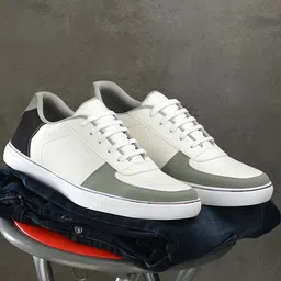 Mast & Harbour Men Green Colourblocked Sneakers-55