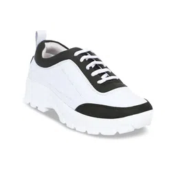 VEGAN BASICS Men White Colourblocked Sneakers-image-68