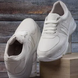 PANAHI Women Off White Solid Lightweight Sneakers-38