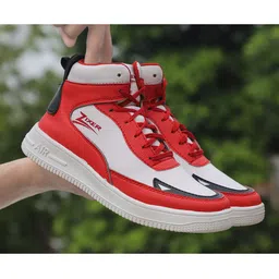 Zixer Men Red Colourblocked Sneakers-picture-38