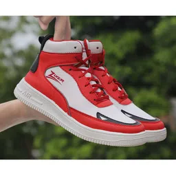 Zixer Men Red Colourblocked Sneakers-picture-41