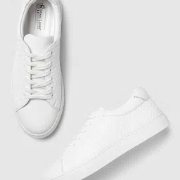 Marc Loire Women Textured PU Sneakers-37