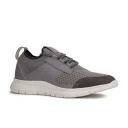 Hush Puppies Men Grey Colourblocked PU Sneakers-38