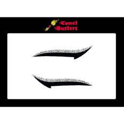 Comet Busters Glitter Eyeliner Stickers - Silver & Black-46