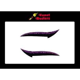Comet Busters Glitter Eyeliner Stickers - Purple & Black-86