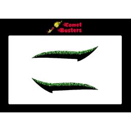 Comet Busters Glitter Eyeliner Stickers - Green & Black-85
