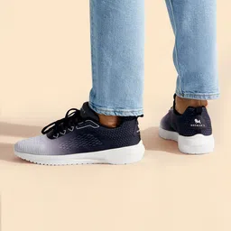 NEEMANS Men Textured Lightweight Comfort Insole Contrast Sole Lace-Ups Sneakers-image-23