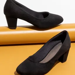 Inc 5 Round Toe Block Heeled Pumps-17