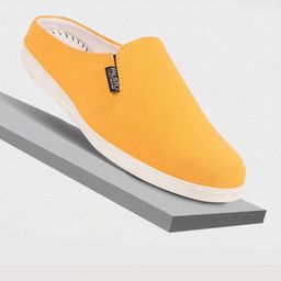 FAUSTO Men Textured Lightweight Comfort Insole Contrast Sole Mule Sneakers-56