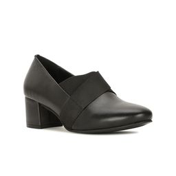 Bata Round Toe Block Heeled Pumps-9