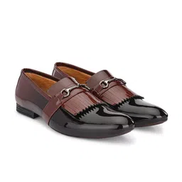 Vellinto Men LUMINOUS Colourblocked Lightweight Horsebit Loafers-image-69