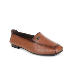 Zoom Shoes Women Round Toe Lightweight Leather Loafers-25