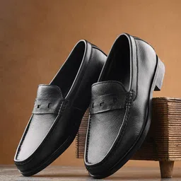 CLOG LONDON Men Leather Square Toe Loafers-65