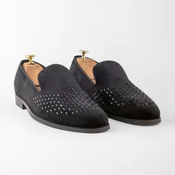 GRIFFIN Men Embellished Latex Lined Loafers-14