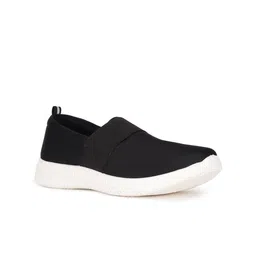 Bata Women Black Solid Slip-On Sneakers-38