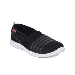Bata Women Black Woven Design Slip-On Sneakers-image-58