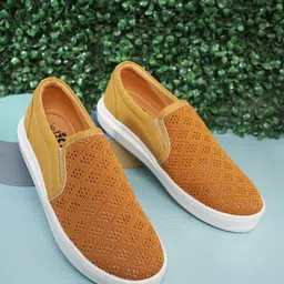 Carlton London sports Women Woven Design Slip-On Sneakers-image-87