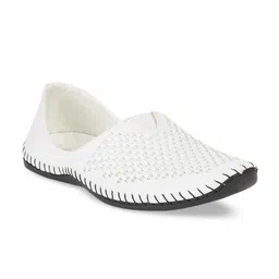 Liberty Men White Woven Design Slip-On Sneakers-picture-31