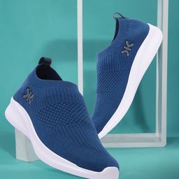Killer Men Blue Textured Slip-On Sneakers-image-53