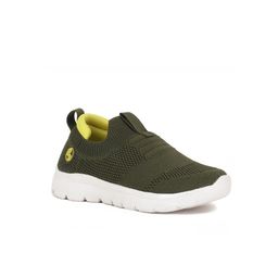 Bubblegummers Boys Olive Green Woven Design Slip-On Sneakers-image-92