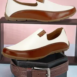 Buxton Men Colourblocked Slip-On Loafers-picture-50