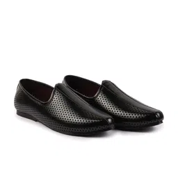FAUSTO Men Perforations Round Toe Memory Foam Mojaris image 1