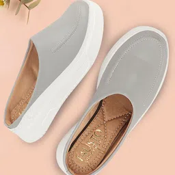 FAUSTO Women Stitched Design Lightweight Mules-image-81