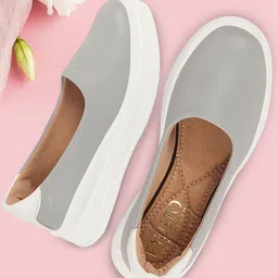 FAUSTO Women Lightweight Comfort Insole Contrast Sole Slip-On Sneakers-19