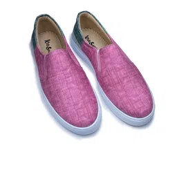 KobSook Men Round Toe Canvas Loafers-picture-3