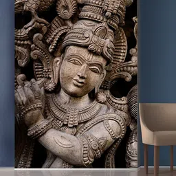 999Store Grey Smiling Statue Mural Self-Adhesive Wallpaper-image-67