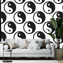 British Terminal Black & White Geometric Printed Self Adhesive Wallpaper-25