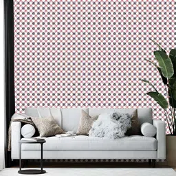 British Terminal White & Red Geometric Printed Self-Adhesive Water-Resistant Wallpaper-55