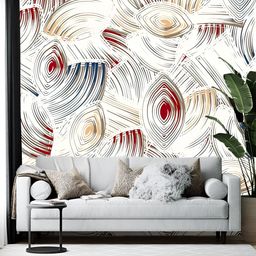 British Terminal Pink Abstract Printed Wall Paper-33