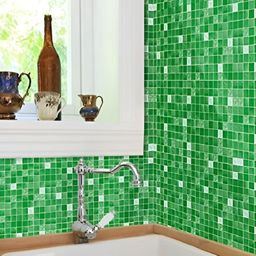 Asian royal Green & White 3D Printed Self Adhesive Wall Sticker-picture-49