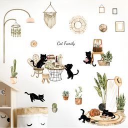 Asian royal Beige & Brown Self Adhesive Wall Sticker-image-43