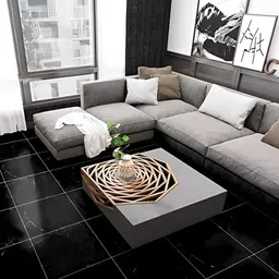 Jaamso Royals Black Waterproof Tile Sticker-18