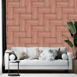 British Terminal Brown Abstract Printed Self-Adhesive Wall Sticker-46
