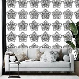 British Terminal White & Grey Abstract Printed Wallpaper-9