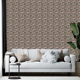 British Terminal Grey & Brown Printed Self Adhesive Wallpaper-image-67